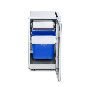 Crown Verity Infinite Series 18 Inch Stainless Steel Cabinet Module with Garbage Bin Holder and Single Drawer350