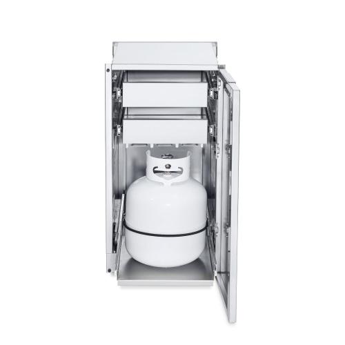 Crown Verity Infinite Series 18 Inch Stainless Steel Cabinet Module with Propane Tank Holder  and  Two Drawers