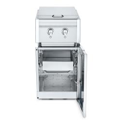 Crown Verity Infinite Series 18 Inch Stainless Steel Freestanding Cabinet Module with Gas Double Side Burner Light Package and Single Drawer250