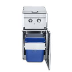 Crown Verity Infinite Series 18 Inch Stainless Steel Freestanding Cabinet Module with Gas Double Side Burner and Garbage Bin Holder250