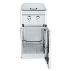 Crown Verity Infinite Series 18 Inch Stainless Steel Freestanding Cabinet Module with Gas Double Side Burner and Light Package250