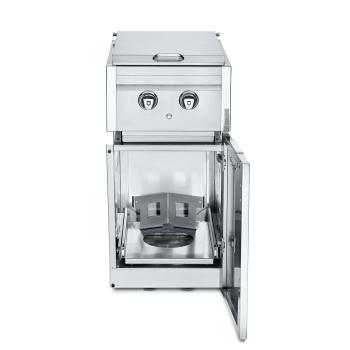 Crown Verity Infinite Series 18 Inch Stainless Steel Freestanding Cabinet Module with Gas Double Side Burner and Propane Tank Holder350