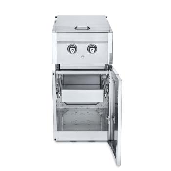 Crown Verity Infinite Series 18 Inch Stainless Steel Freestanding Cabinet Module with Gas Double Side Burner and Single Drawer350