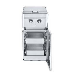 Crown Verity Infinite Series 18 Inch Stainless Steel Freestanding Cabinet Module with Gas Double Side Burner and Two Drawers250