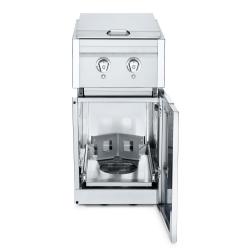 Crown Verity Infinite Series 18 Inch Stainless Steel Freestanding Cabinet Module with Propane Gas Double Side Burner Propane Tank Holder and Light Package250