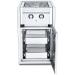 Crown Verity Infinite Series 21 Inch Enclosed Cabinet Storage with Natural Gas Double Side Burner and Double Storage Drawers