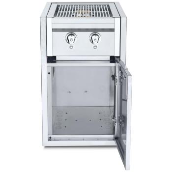 Crown Verity Infinite Series 21 Inch Enclosed Cabinet Storage with Gas Double Side Burner and LED Lighting Open350