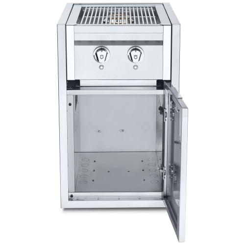 Crown Verity Infinite Series 21 Inch Enclosed Cabinet Storage with Natural Gas Double Side Burner and LED Lighting