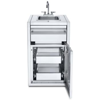 Crown Verity Infinite Series 21 Inch Enclosed Cabinet Storage with Sink and Double Storage Drawers350