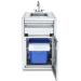 Crown Verity Infinite Series 21 Inch Enclosed Cabinet Storage with Sink and Double Trash Bin Storage