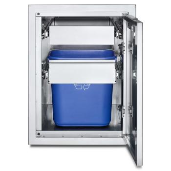 Crown Verity Infinite Series 21 Inch Large Enclosed Cabinet Storage with Single Storage Drawer and Double Trash Bin Storage350