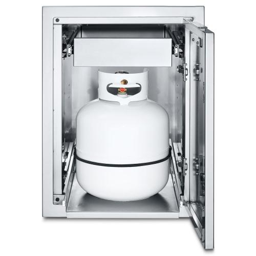 Crown Verity Infinite Series 21 Inch Large Enclosed Cabinet Storage with Single Storage Drawer and Propane Tank Holder