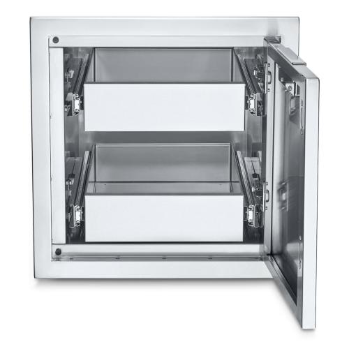 Crown Verity Infinite Series 21 Inch Small Enclosed Cabinet Storage with Double Storage Drawers