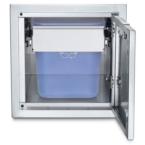 Crown Verity Infinite Series 21 Inch Small Enclosed Cabinet Storage with Double Trash Bin Storage