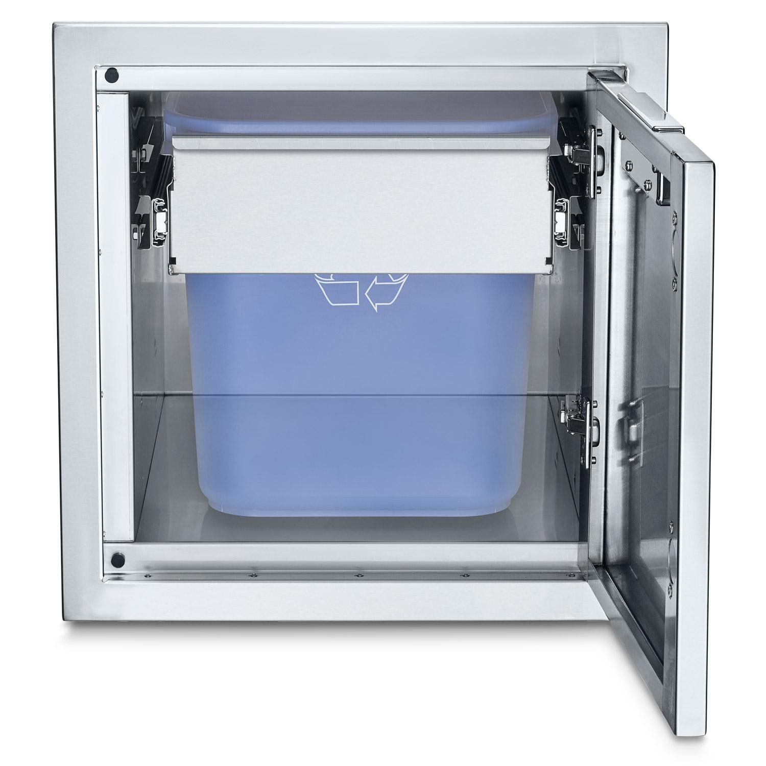 Crown Verity Infinite Series 21 Inch Small Enclosed Cabinet Storage with Double Trash Bin Storage