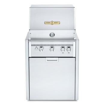 Crown Verity Infinite Series 24 Inch 3 Burner Modular Freestanding Gas Grill with Light Package350