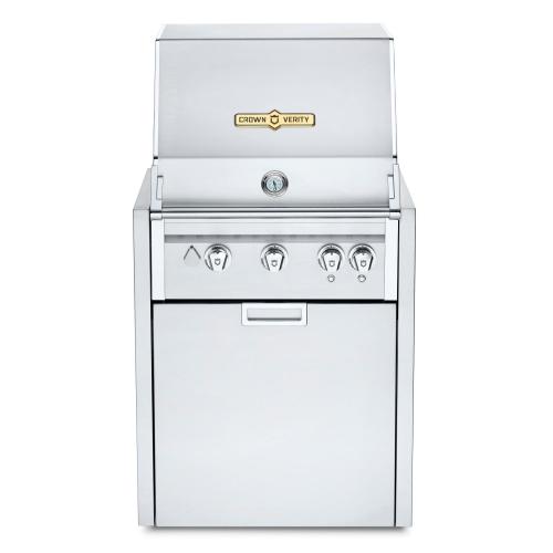 Crown Verity Infinite Series 24 Inch 3 Burner Modular Freestanding Natural Gas Grill with Light Package