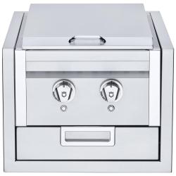 Crown Verity Infinite Series 24000 BTU Built In Gas Double Side Burner with LED Lighting250