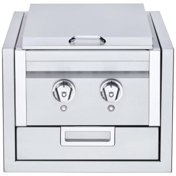 Crown Verity Infinite Series 24000 BTU Built In Gas Double Side Burner with LED Lighting350