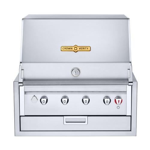 Crown Verity Infinite Series 30 Inch 4 Burner Stainless Steel Built In Natural Gas Grill
