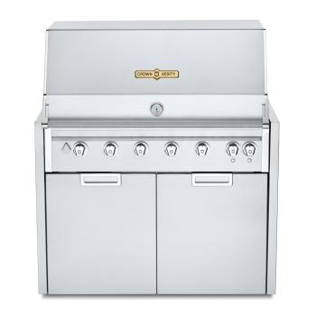 Crown Verity Infinite Series 42 Inch 6 Burner Modular Freestanding Gas Grill with Light Package350