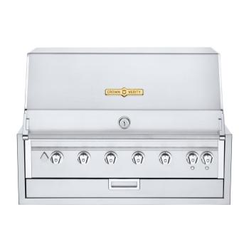 Crown Verity Infinite Series 42 Inch 6 Burner Stainless Steel Built In Gas Grill with Light Package350