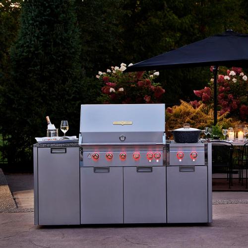 Crown Verity Infinite Series 24 Inch 3 Burner Modular Freestanding Natural Gas Grill with Light Package