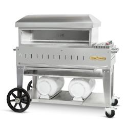 Crown Verity Professional Club Series 36 Inch Stainless Steel Freestanding Propane Gas Pizza Oven with Horizontal Tank Storage250