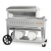 Crown Verity Professional Club Series 36 Inch Stainless Steel Freestanding Propane Gas Pizza Oven with Horizontal Tank Storage