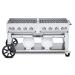 Crown Verity Professional Club Series 60 Inch 8 Burner Stainless Steel Freestanding Propane Gas Grill with Horizontal Tank Storage75