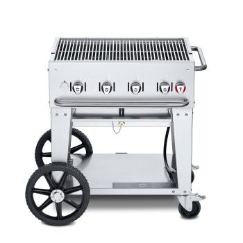 Crown Verity Professional Mobile Series 30 Inch 4 Burner Stainless Steel Freestanding Gas Grill350