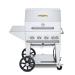 Crown Verity Professional Mobile Series 30 Inch 4 Burner Stainless Steel Freestanding Natural Gas Grill with Cart Package