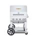 Crown Verity Professional Mobile Series 30 Inch 4 Burner Stainless Steel Freestanding Natural Gas Grill with Dome Package