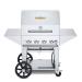Crown Verity Professional Mobile Series 30 Inch 4 Burner Stainless Steel Freestanding Natural Gas Grill with Pro Cart Package
