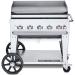 Crown Verity Professional Mobile Series 36 Inch 5 Burner Stainless Steel Freestanding Flat Top Propane Gas Griddle