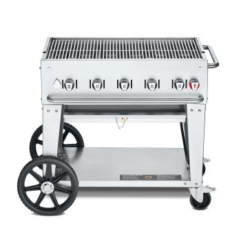 Crown Verity Professional Mobile Series 36 Inch 5 Burner Stainless Steel Freestanding Gas Grill350