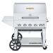 Crown Verity Professional Mobile Series 36 Inch 5 Burner Stainless Steel Freestanding Natural Gas Grill with Cart Package