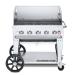 Crown Verity Professional Mobile Series 36 Inch 5 Burner Stainless Steel Freestanding Natural Gas Grill with Windguard