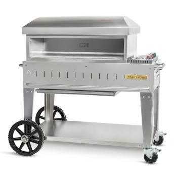 Crown Verity Professional Mobile Series 36 Inch Stainless Steel Freestanding Gas Pizza Oven350