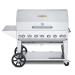 Crown Verity Professional Mobile Series 48 Inch 7 Burner Stainless Steel Freestanding Natural Gas Grill with Cart Package