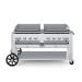 Crown Verity Professional Mobile Series 60 Inch 8 Burner Stainless Steel Freestanding Flat Top Natural Gas Griddle