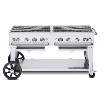 Crown Verity Professional Mobile Series 60 Inch 8 Burner Stainless Steel Freestanding Gas Grill350
