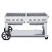 Crown Verity Professional Mobile Series 60 Inch 8 Burner Stainless Steel Freestanding Natural Gas Grill
