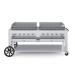 Crown Verity Professional Mobile Series 72 Inch 10 Burner Stainless Steel Freestanding Flat Top Propane Gas Griddle