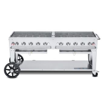 Crown Verity Professional Mobile Series 72 Inch 10 Burner Stainless Steel Freestanding Gas Grill350