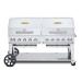 Crown Verity Professional Mobile Series 72 Inch 10 Burner Stainless Steel Freestanding Natural Gas Grill with Double Dome Package
