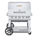Crown Verity Professional Rental Series 36 Inch 5 Burner Stainless Steel Freestanding Propane Gas Grill with Dome Package