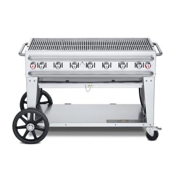 Crown Verity Professional Rental Series 48 Inch 7 Burner Stainless Steel Freestanding Propane Gas Grill350
