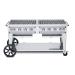 Crown Verity Professional Rental Series 60 Inch 8 Burner Stainless Steel Freestanding Propane Gas Grill   Single Inlet Bulk Tanks Only