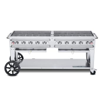 Crown Verity Professional Rental Series 72 Inch 10 Burner Stainless Steel Freestanding Propane Gas Grill350